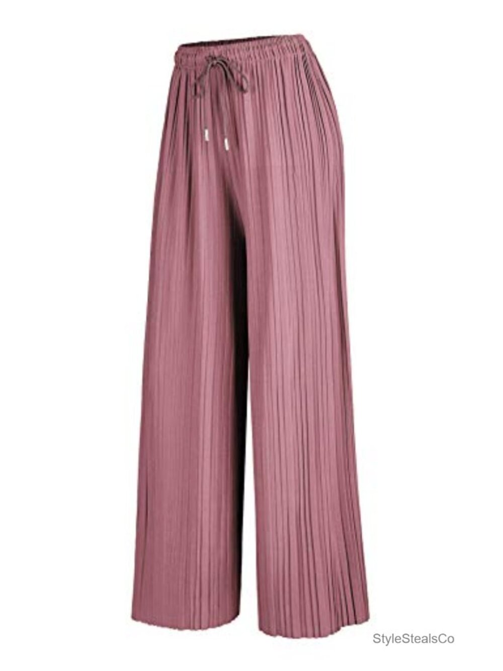 Wide Leg Palazzo Pants High Waist Drawstring Flowy Lounge Travel